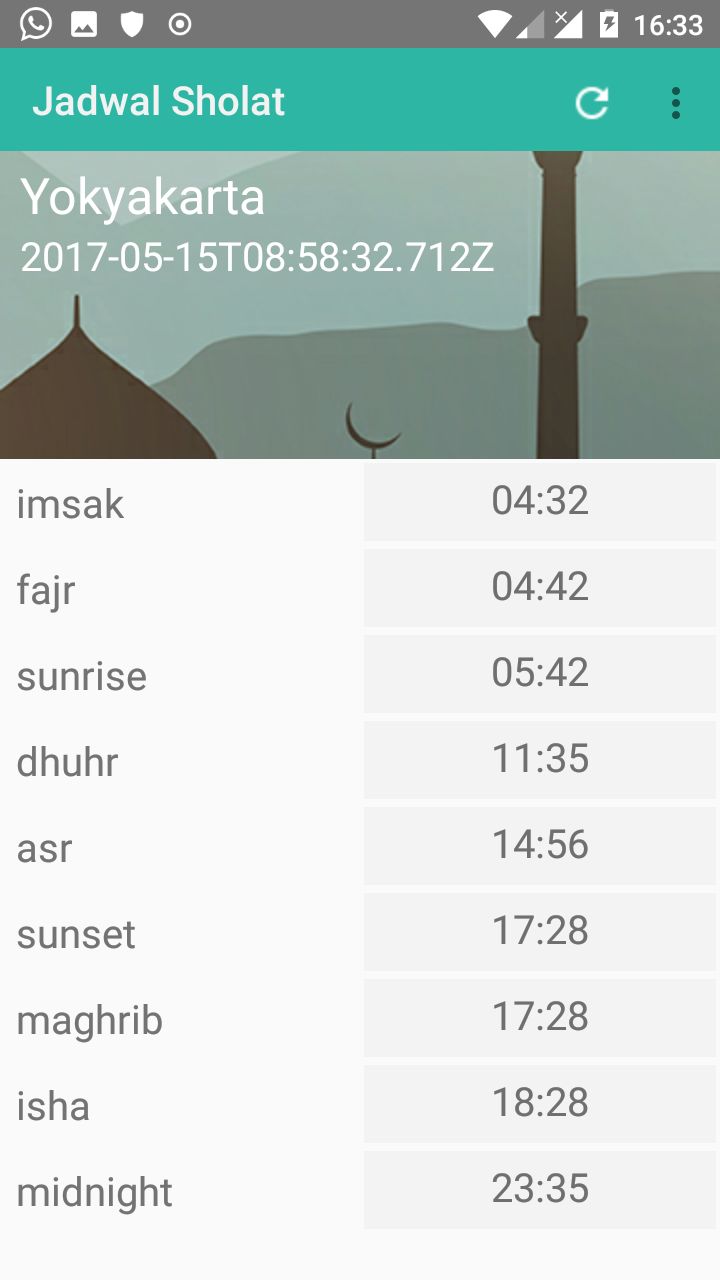 Aplikasi Android Jadwal Sholat