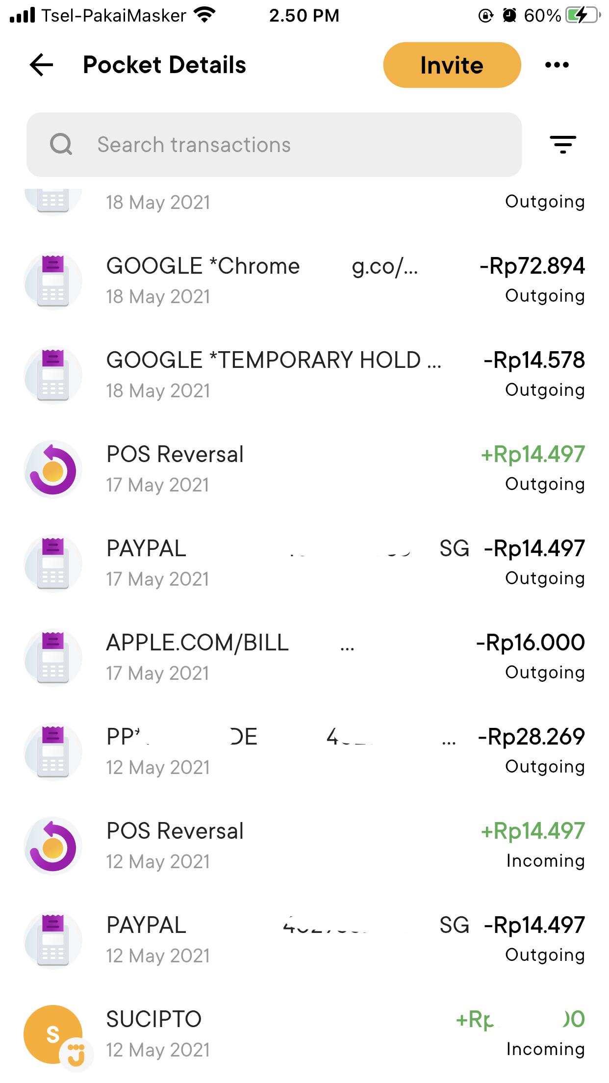 Transaksi kartu debit digital